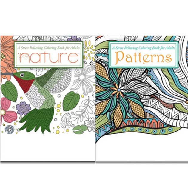 Stress Relieving Coloring Book For Adults - 2 Pack