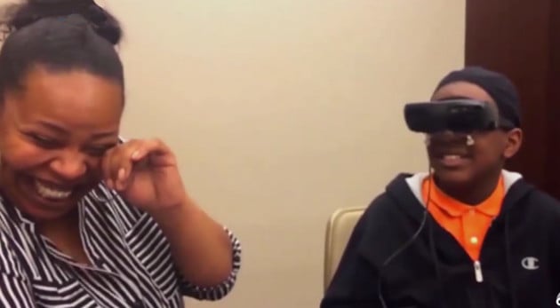 Blind 12-Year-Old Sees Mom For The First Time Through Electronic Glasses
