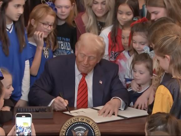 Trumps Signs Women's Sports